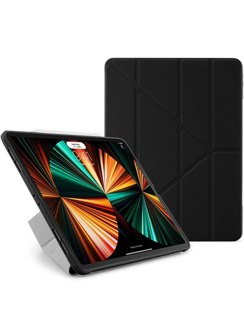 Pipetto Origami no. 1 Ultra Smart Designed Case Cover with 5 in 1 Stand Compatible Apple iPad Pro 12.9 inch (2021) And Pencil 2 - Black  - Image 1