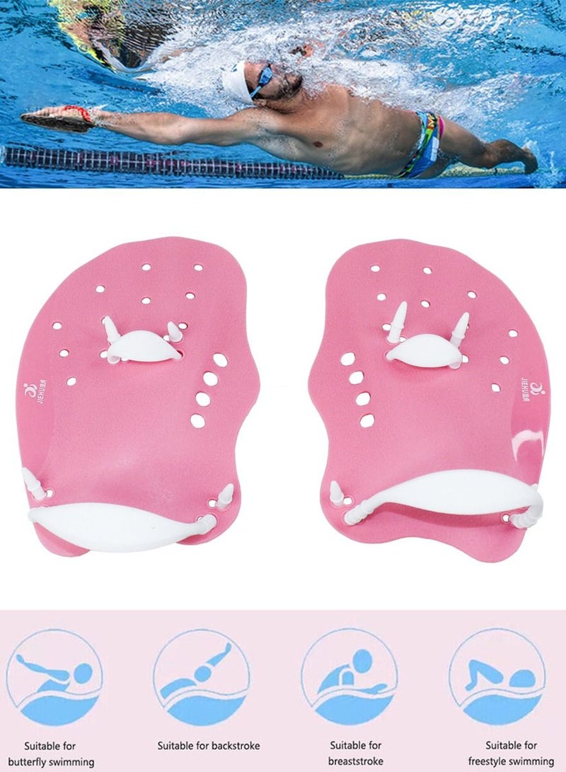 JIEHU Swimming Paddles For  Diving, Swimming Training, 1 Pair of Hand Fins Improve Your Swimming Technique and Swimming Speed, Swimming Training Aid, Hand Paddles For Aquatic and Pool Swimming - Image 1