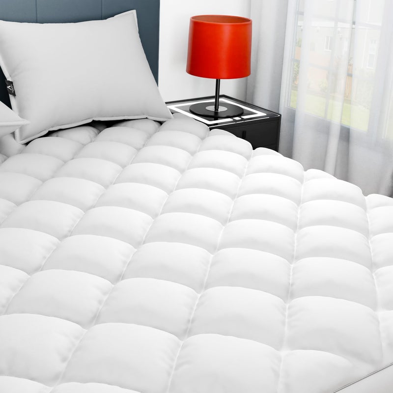 Sunflower Queen Mattress Pad, Hypoallergenic Cotton Mattress Cover, 18-22" Extra Deep Pocket Quilted Protector, Breathable&Noiseless - Image 1
