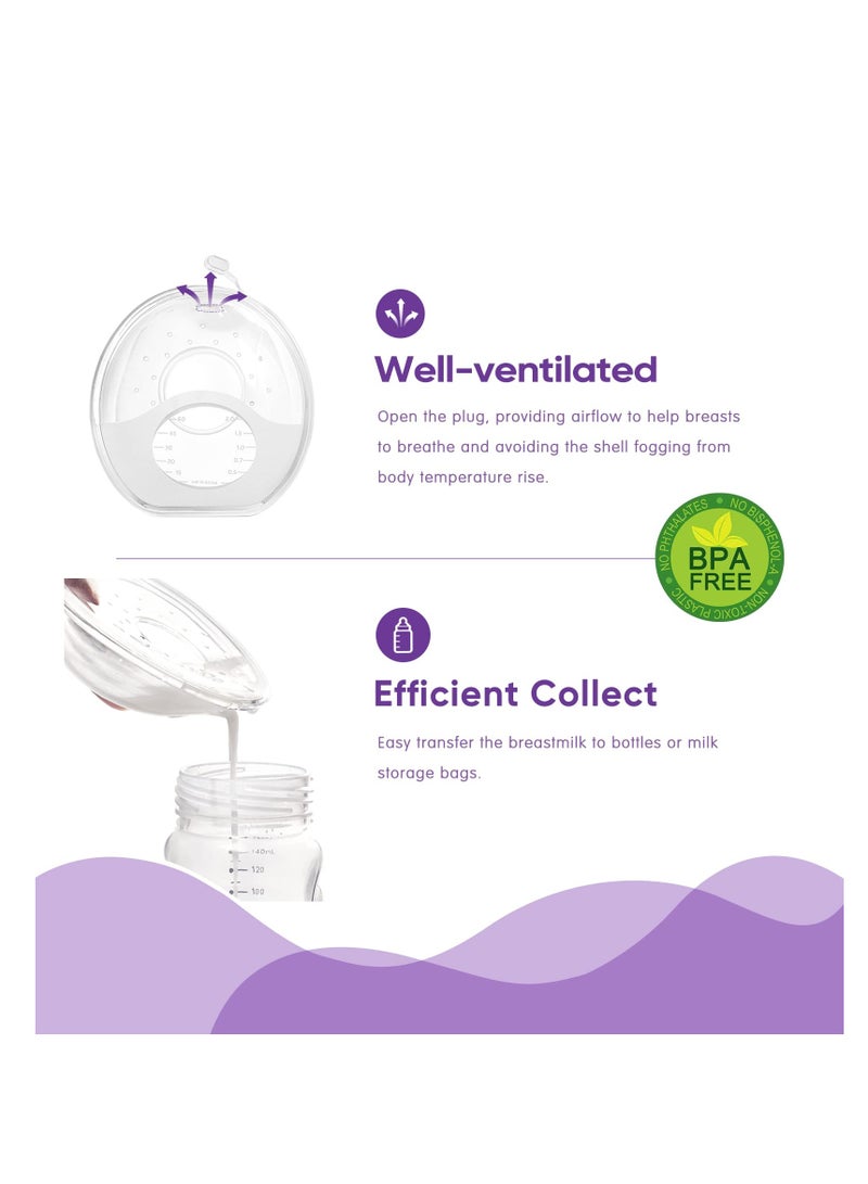 Breastfeeding Milk Collector with Soft Shells for Sore Nipples, Ventilated Design with Plug, Efficient and Reusable, Eco-Friendly, Comfortable & Discreet, Made from Safe Materials. - Image 3