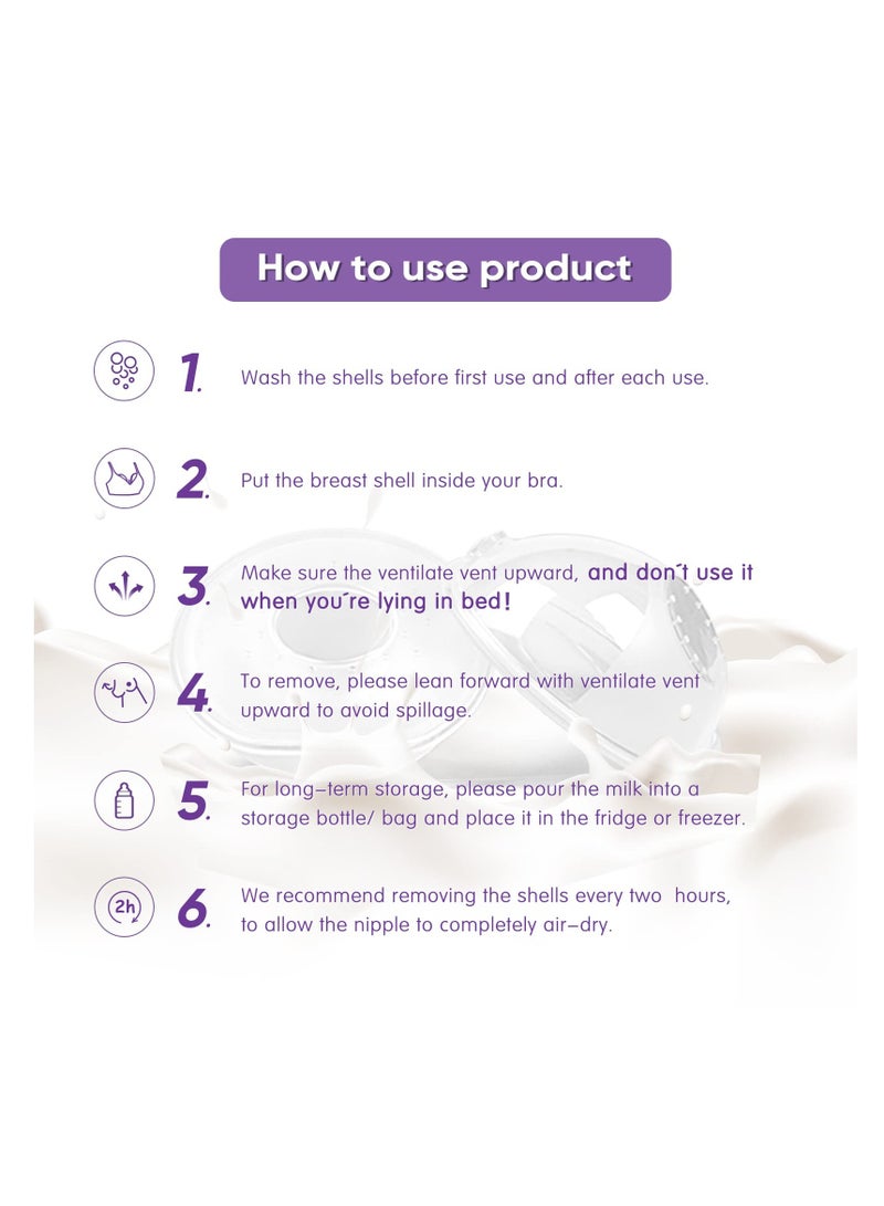 Breastfeeding Milk Collector with Soft Shells for Sore Nipples, Ventilated Design with Plug, Efficient and Reusable, Eco-Friendly, Comfortable & Discreet, Made from Safe Materials. - Image 4