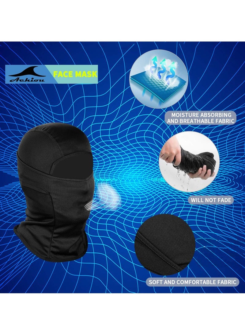 شابية بالاكلافا للوجه – خفيف الوزن مع حماية من الأشعة فوق البنفسجية للتزلج وركوب الدراجات النارية وركوب الدراجات والجري، قناع رياضي متعدد الاستخدامات (أبيض) - Image 3