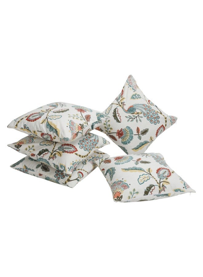 Clasiko Cotton Cushion Covers Set of 5; 16x16 Inches; Tulip Treats - Image 3