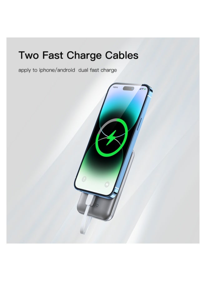 يسيدو بنك طاقة YP48 بسعة 10000 مللي أمبير/ساعة وقوة 22.5 واط وPD20 واط من النوع C وواجهة Apple وكابلين للشحن السريع وشاشة LED - Image 3