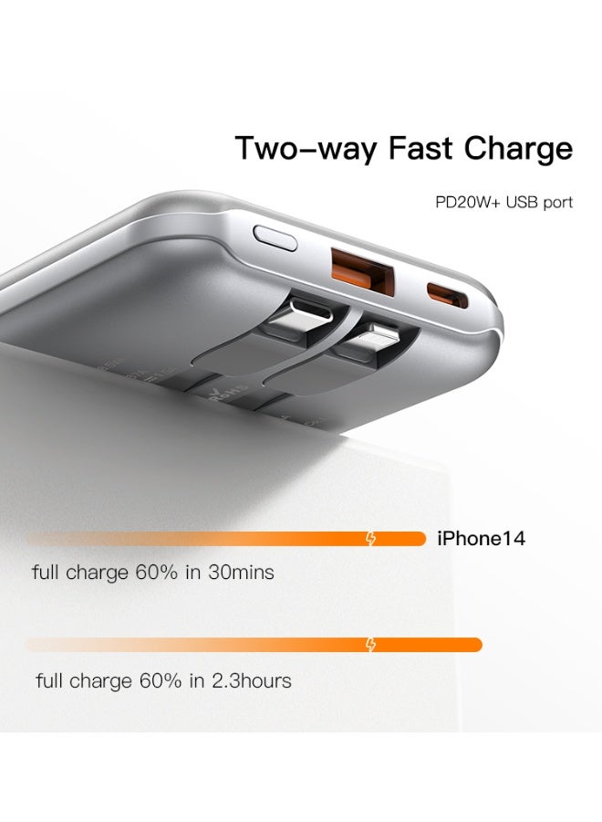 يسيدو بنك طاقة YP48 بسعة 10000 مللي أمبير/ساعة وقوة 22.5 واط وPD20 واط من النوع C وواجهة Apple وكابلين للشحن السريع وشاشة LED - Image 5