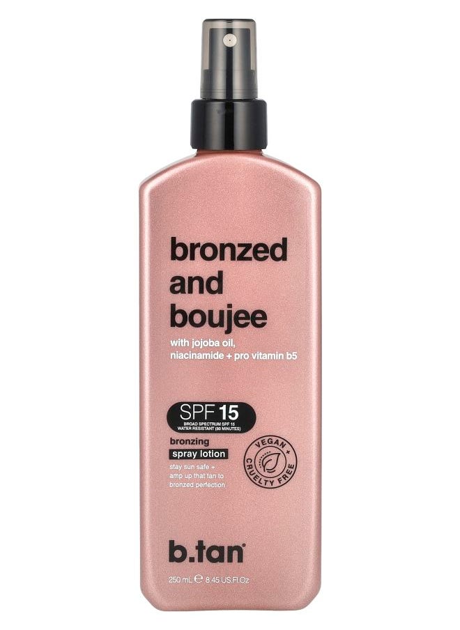 b tan - Bronzed and Boujee Bronzing Spray Lotion SPF 15 8.45 fl oz (250 ml) - Image 1