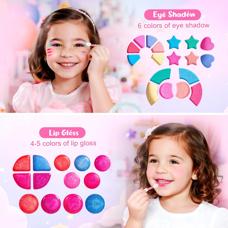 Cleboen 12 Pack Kids Makeup Blind Ball Party Favors - Surprise Cosmetic Blind Balls with Lip Gloss, Eyeshadow & Sponge Blusher (3 Styles, 2 with Mirrors), Party Favors Supplies Gifts for Girls - Image 4