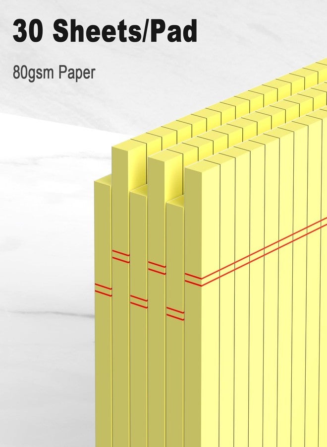 AILZFEI 6pcs Small Note Pad 5x8 College Ruled Legal Pads Paper Notepads 6 Pack Study Back Writing Pads 5 x 8 Legal Pads Perforated Narrow Ruled Pads of Paper Yellow - Image 3