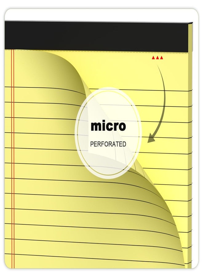 AILZFEI 6pcs Small Note Pad 5x8 College Ruled Legal Pads Paper Notepads 6 Pack Study Back Writing Pads 5 x 8 Legal Pads Perforated Narrow Ruled Pads of Paper Yellow - Image 5