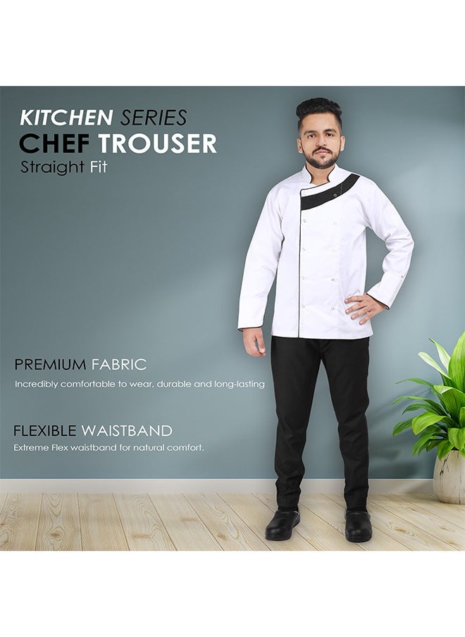 YANEK - Chef Trousers Unisex Chef Pants with Elastic Waist & Drawstring - Image 1
