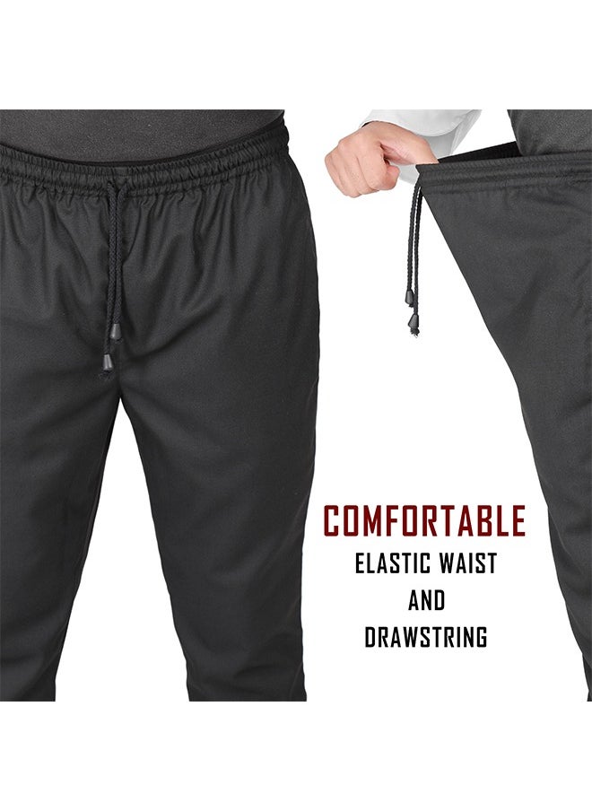 YANEK - Chef Trousers Unisex Chef Pants with Elastic Waist & Drawstring - Image 1