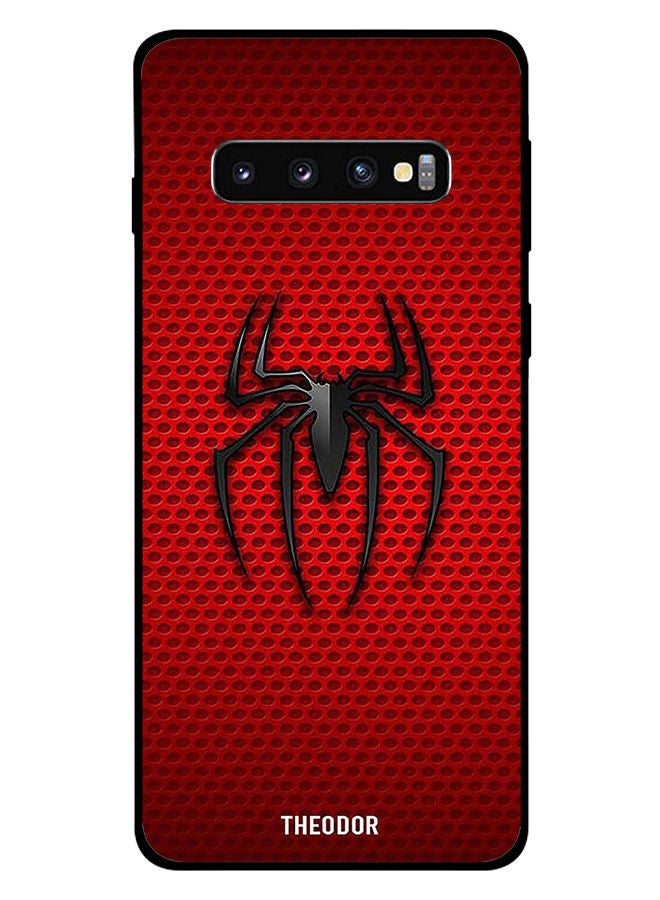 Theodor غطاء حماية لجهاز Galaxy S10 Plus بشعار سبايدرمان الأحمر - Image 1