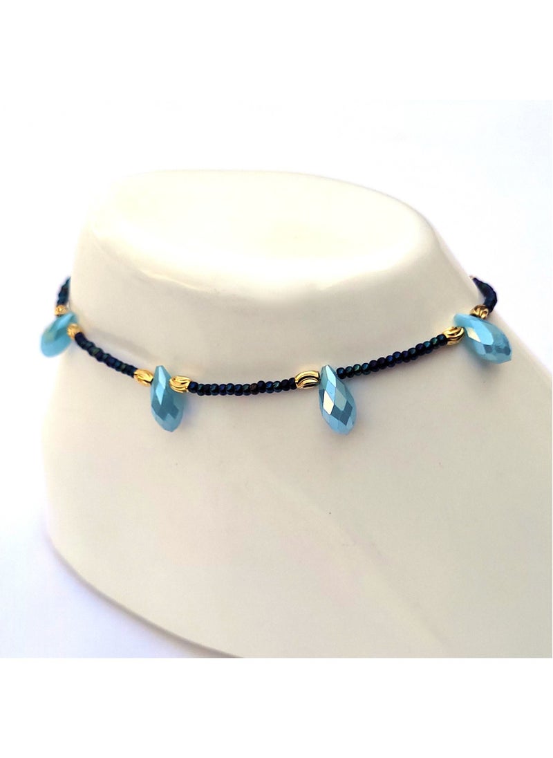 Alwan - Long Size Anklet with Teardrops for Women - Image 1