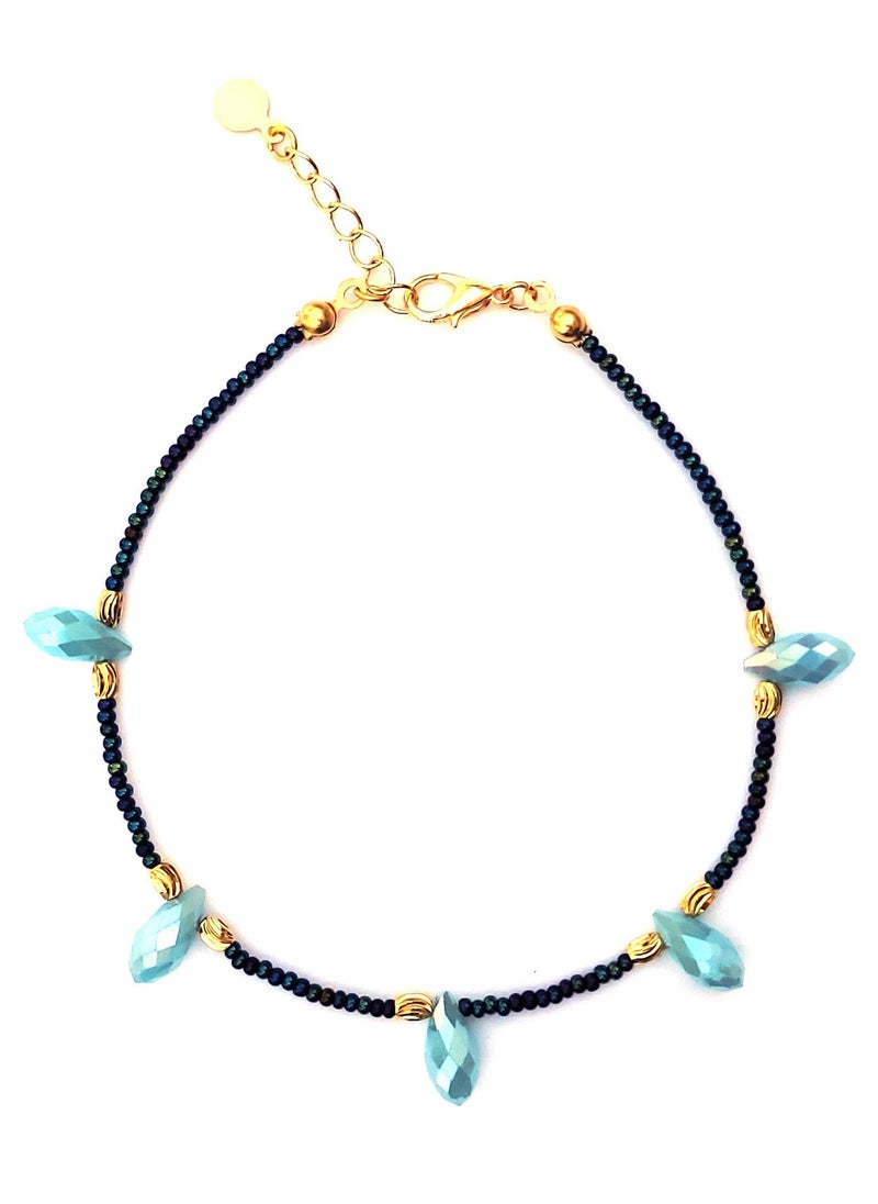 Alwan - Long Size Anklet with Teardrops for Women - Image 1