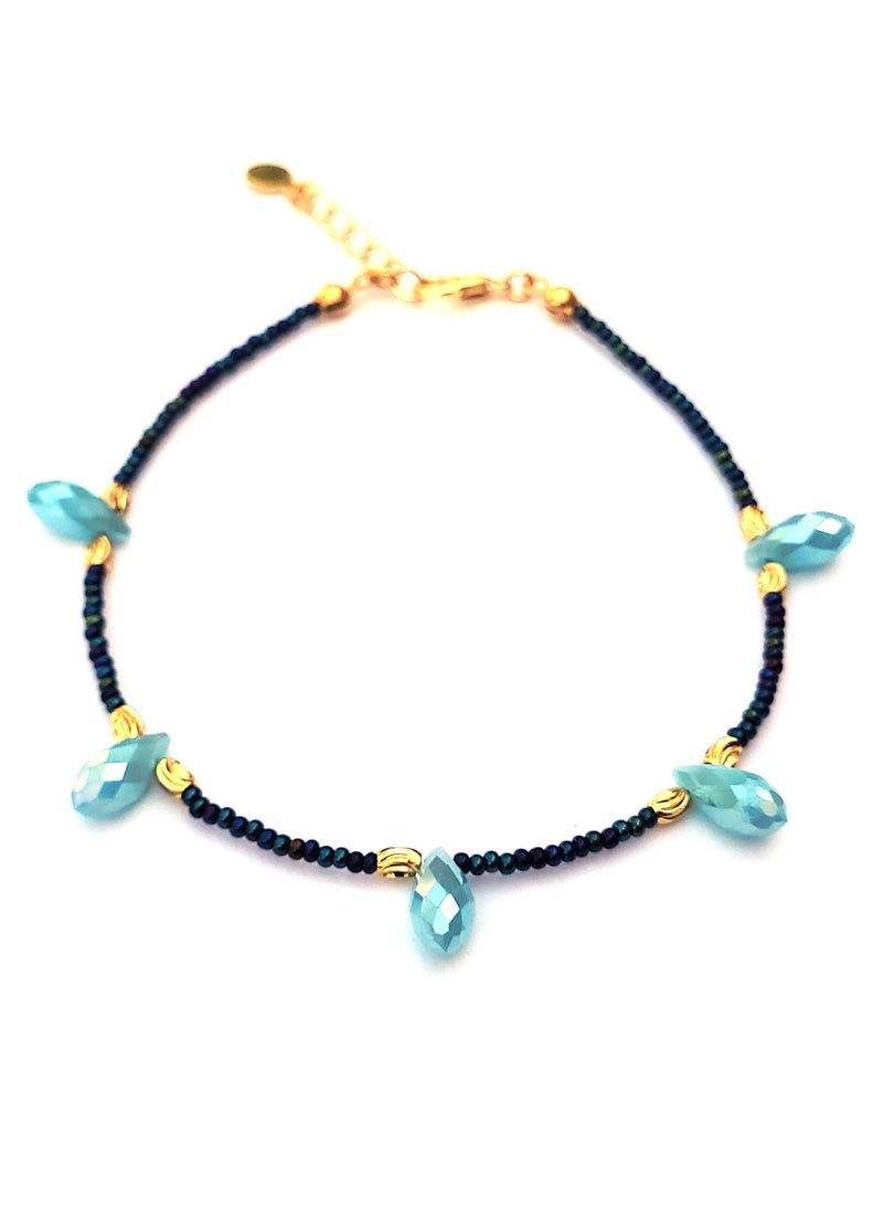 Alwan - Long Size Anklet with Teardrops for Women - Image 1