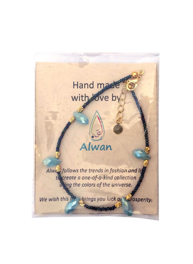 Alwan - Long Size Anklet with Teardrops for Women - Image 1