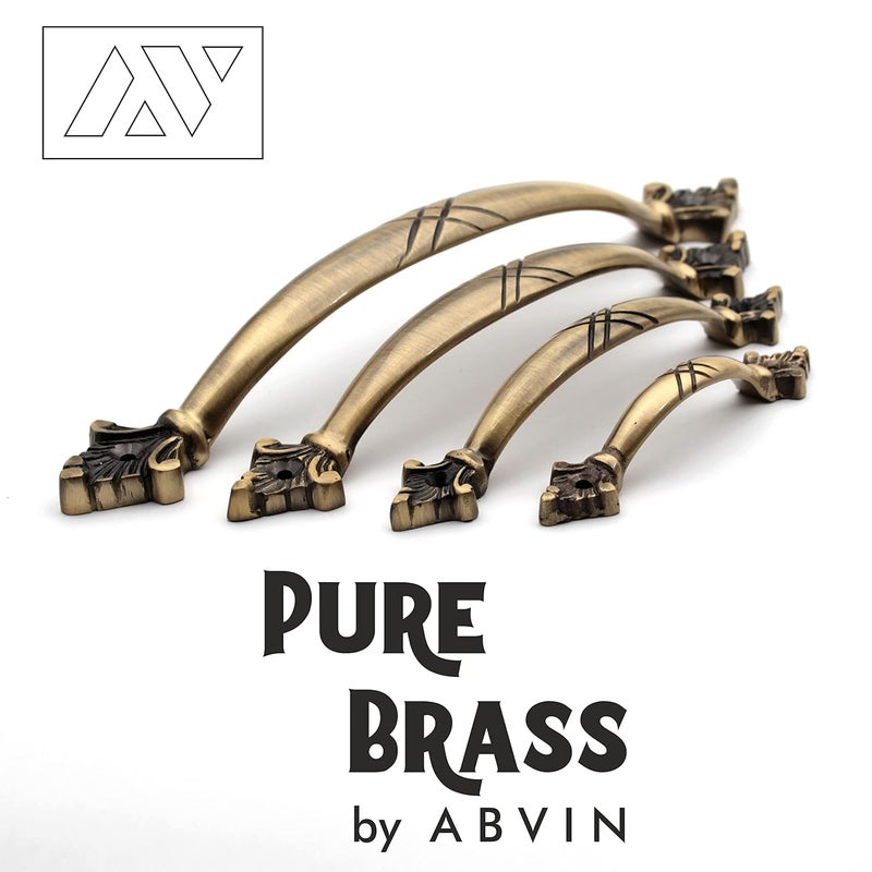ABVIN ABVIN Premium Vintage Solid Brass Bar Handles Modern Gold Cabinet Hardware Furniture Pulls for Doors Cabinets Cupboards Drawers 43 inch  - Image 3