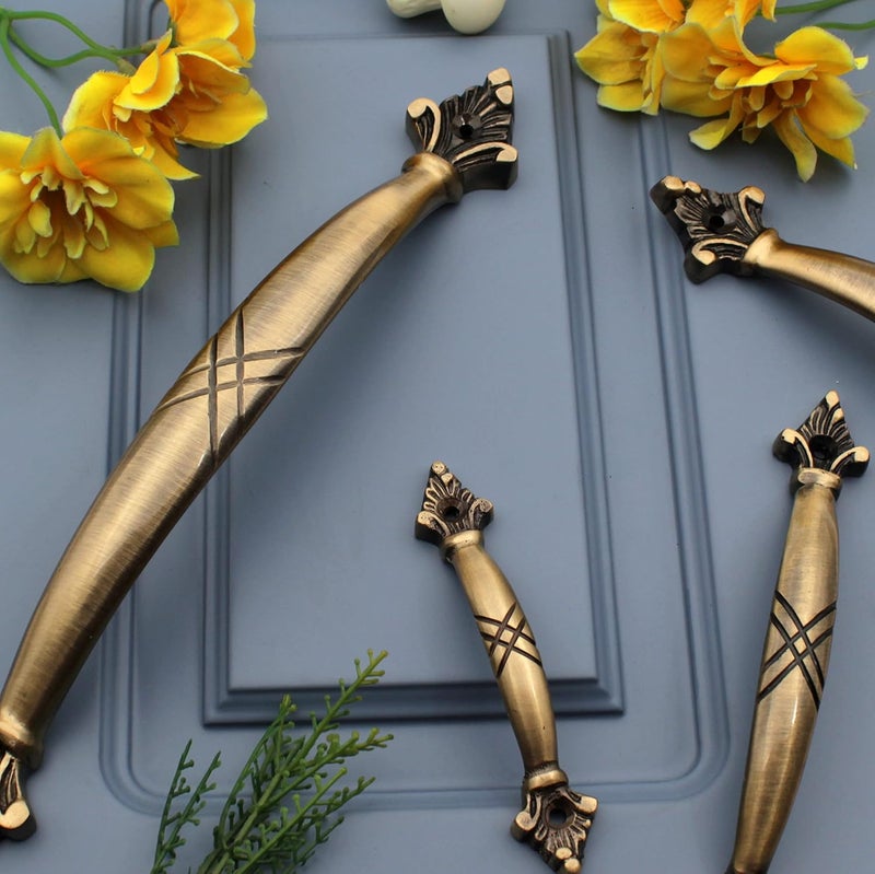 ABVIN ABVIN Premium Vintage Solid Brass Bar Handles Modern Gold Cabinet Hardware Furniture Pulls for Doors Cabinets Cupboards Drawers 43 inch  - Image 1