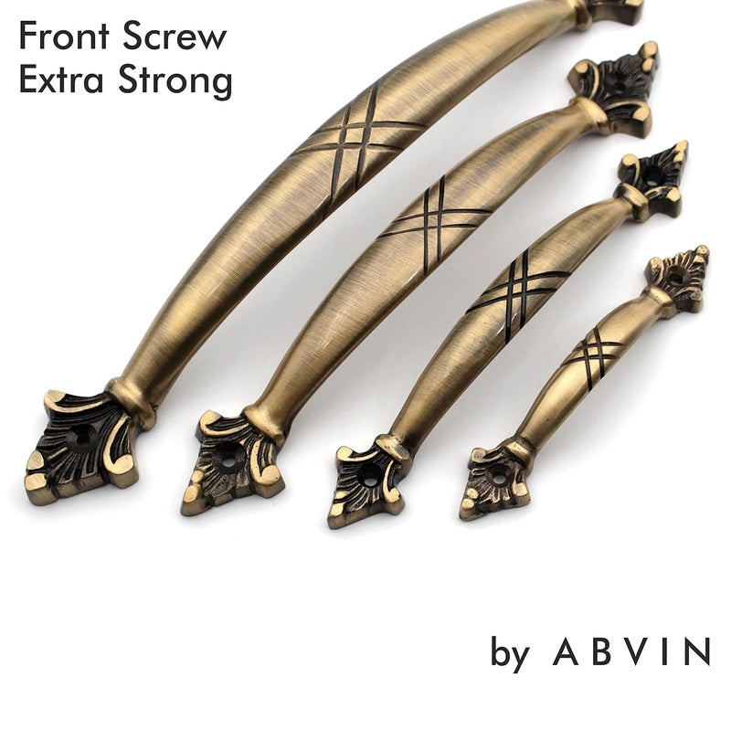 ABVIN ABVIN Premium Vintage Solid Brass Bar Handles Modern Gold Cabinet Hardware Furniture Pulls for Doors Cabinets Cupboards Drawers 43 inch  - Image 4