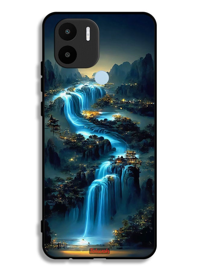 Tolwak Xiaomi Redmi A1 Plus Protective Case Cover Waterfall Art - Image 2