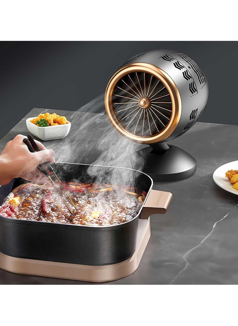 Generic - Mini Desktop Cooker Hood With 360° Swivel Adjustment Bracket Powerful Extraction Mobile Cooker Hood Quiet Operation For Home Kitchen - Image 1