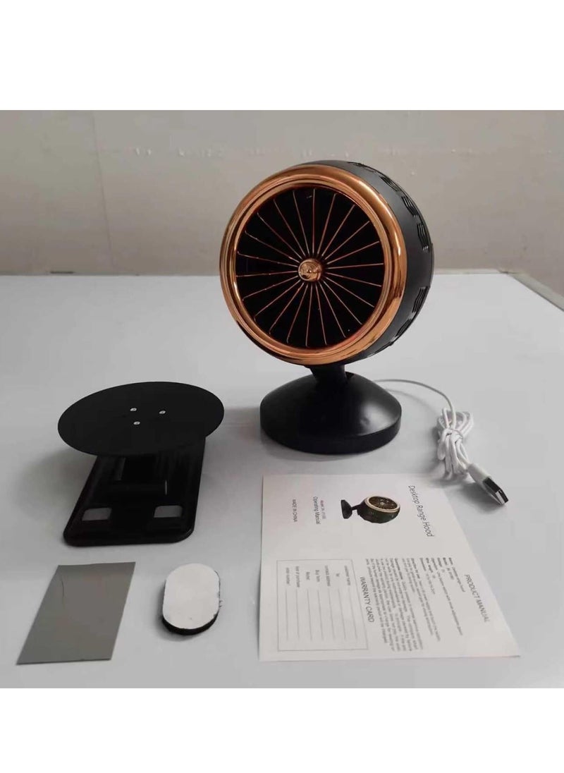 Generic - Mini Desktop Cooker Hood With 360° Swivel Adjustment Bracket Powerful Extraction Mobile Cooker Hood Quiet Operation For Home Kitchen - Image 1