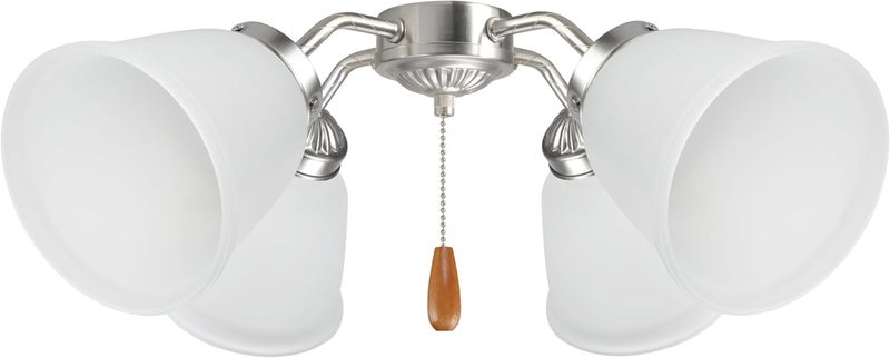 Aspen Creative 23168-4 Transitional Frosted Ceiling Fan Replacement Glass Shade.2-1/8"Fitter, 4-5/8"Diameter x 4-5/8"Height.4 Pack - Image 2