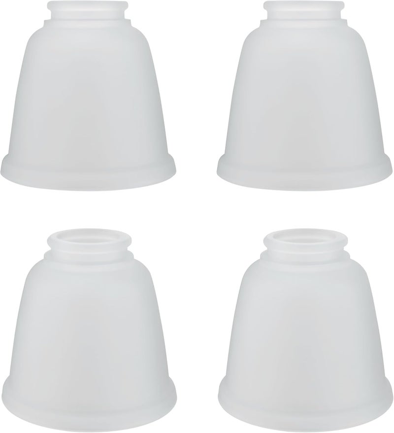 Aspen Creative 23168-4 Transitional Frosted Ceiling Fan Replacement Glass Shade.2-1/8"Fitter, 4-5/8"Diameter x 4-5/8"Height.4 Pack - Image 1