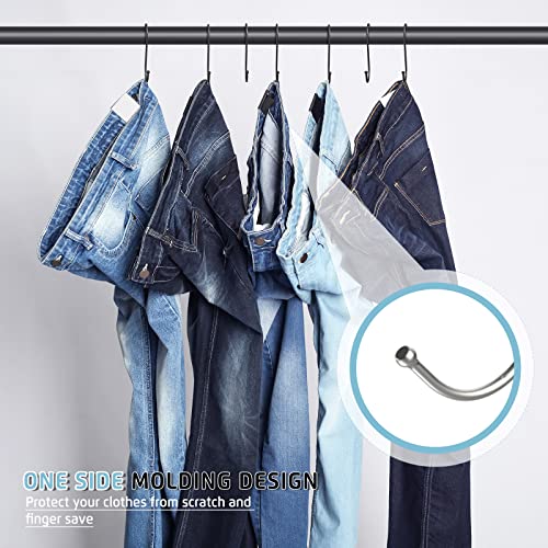RELBRO Small S Hooks, 3.7 Inch Metal Hanging Jeans Hooks, Reversible, Heavy Duty, Black, 30 Pcs - Image 4