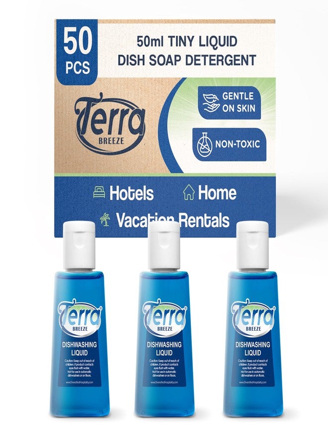 1-Shoppe All-in-Kit Terra Breeze Tiny Dish Soap Detergent | For Use in Vacation Rentals and Extended Stay Hotels | 1.6 oz (Case of 50) - Image 1