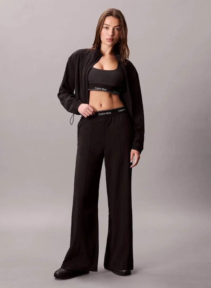 Calvin Klein Black Performance Wide Leg Tracksuit Bottoms for Women | Best Price UAE