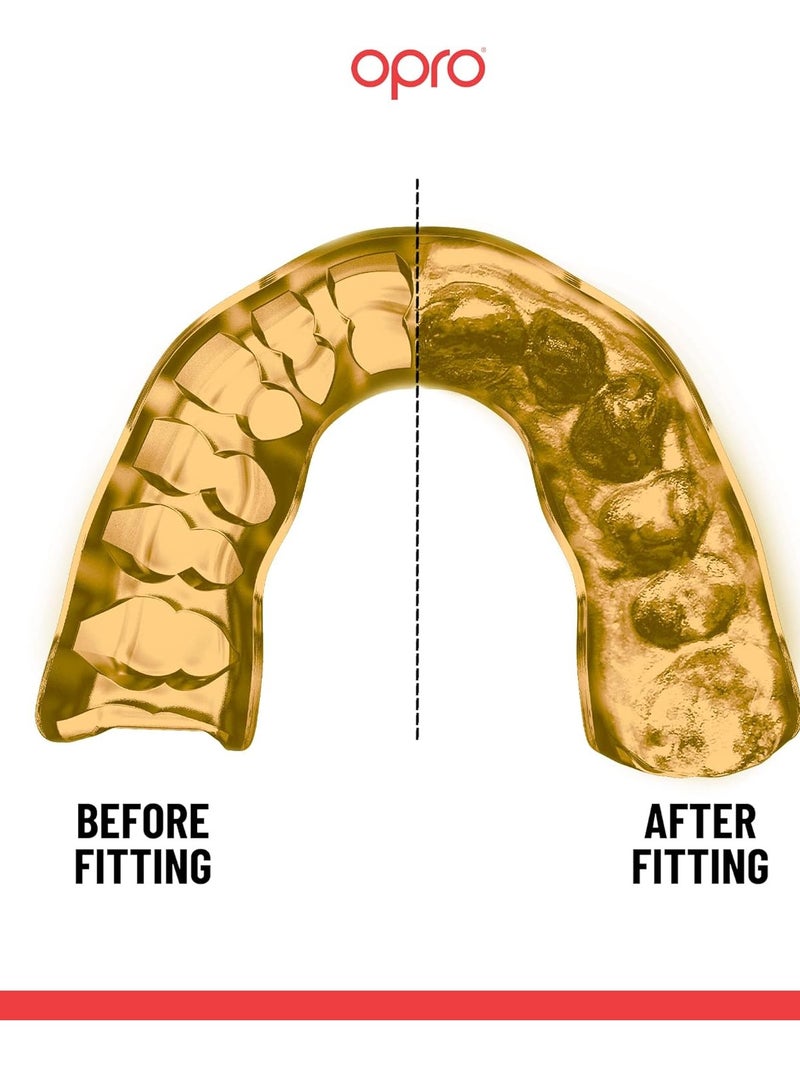 Opro Instant Custom Fit Ufc Strike Gold/White/Gold - Image 2