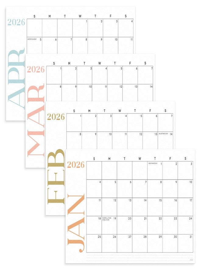 Sweetzer & Orange S&O Modern Large Desk Calendar from January 2026-June 2027 - Tear-Away Table Calendar 2026-2027 - Desktop Blotter - Academic Desk Planner - Desk Pad Large - 11x17in - Image 1