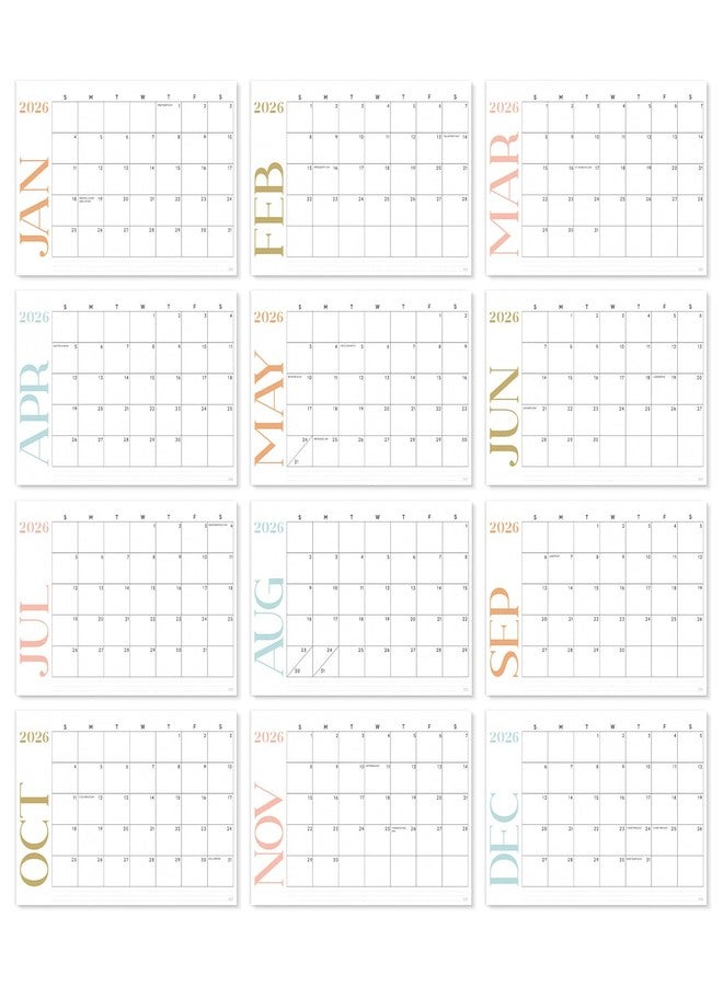 Sweetzer & Orange S&O Modern Large Desk Calendar from January 2026-June 2027 - Tear-Away Table Calendar 2026-2027 - Desktop Blotter - Academic Desk Planner - Desk Pad Large - 11x17in - Image 2