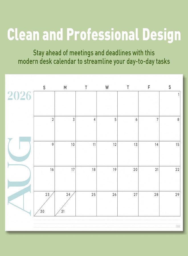 Sweetzer & Orange S&O Modern Large Desk Calendar from January 2026-June 2027 - Tear-Away Table Calendar 2026-2027 - Desktop Blotter - Academic Desk Planner - Desk Pad Large - 11x17in - Image 5