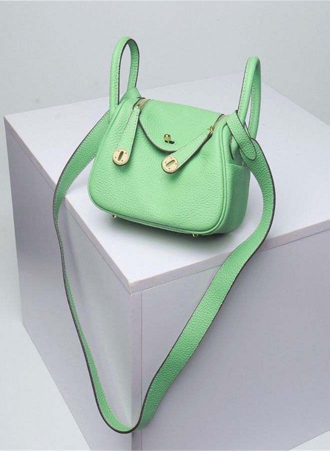 Loquat Leather One-Shoulder Portable Pillow Bag Avocado Green  - Image 1