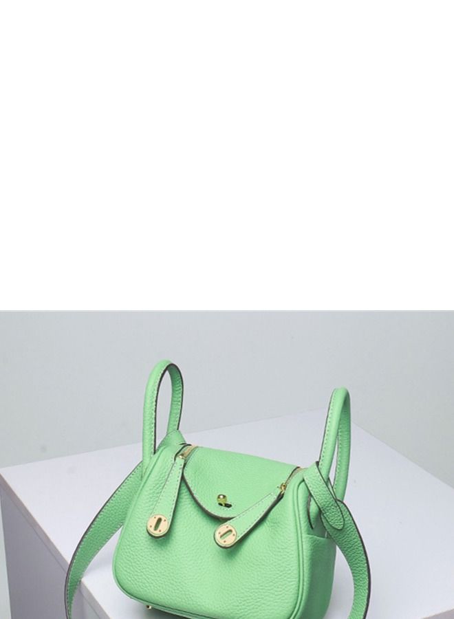 Loquat Leather One-Shoulder Portable Pillow Bag Avocado Green  - Image 2