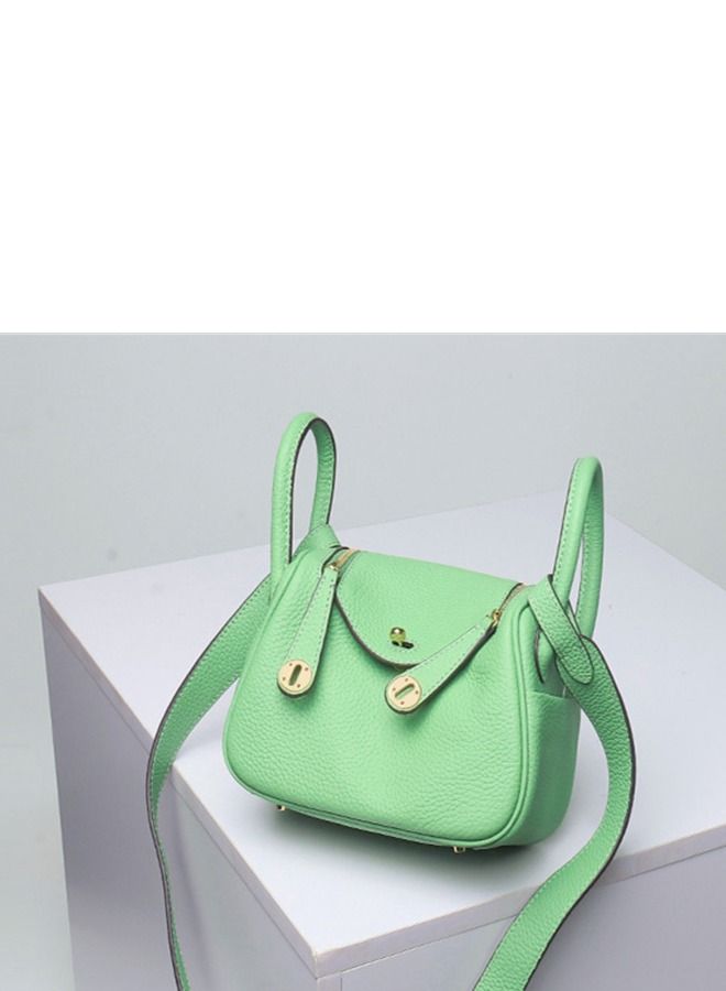 Loquat Leather One-Shoulder Portable Pillow Bag Avocado Green  - Image 3