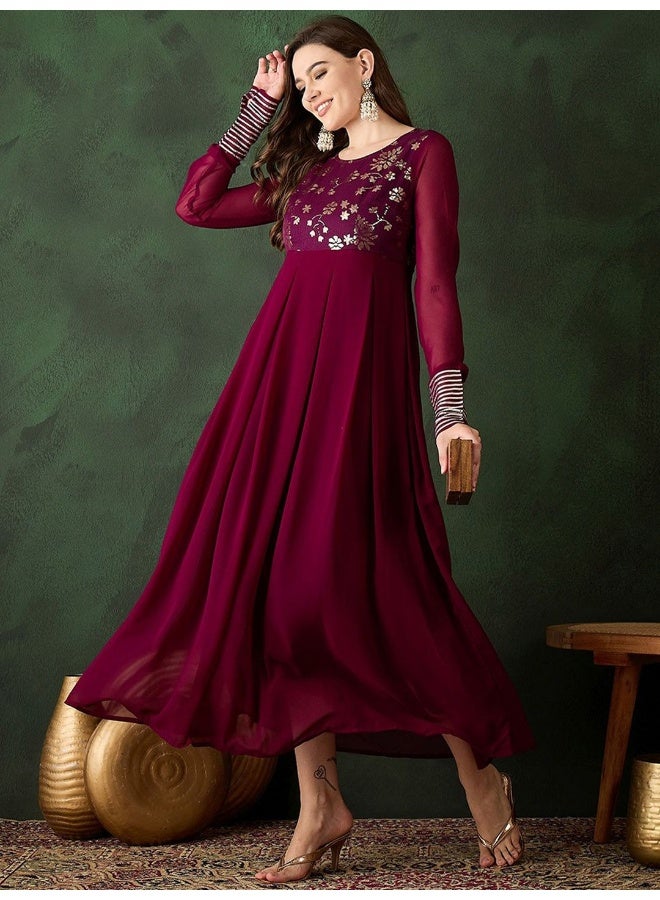 AKS Baingani Maxi With Sequinned Yoke  - Image 3