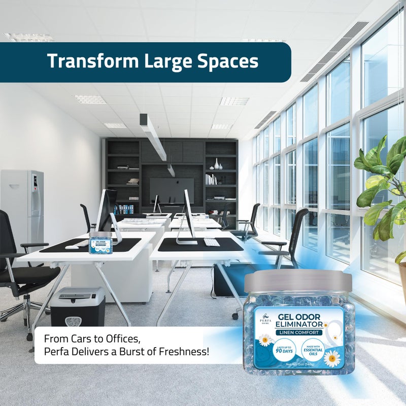 Perfa Scented Gel Air Freshener | (Pack of 2) Linen Comfort Gel Air Fresheners for Home, Office, and Small Spaces | Lasts 90 Days for Improved Home Fragrance | Essential House Air Freshener by Perfa - Image 3