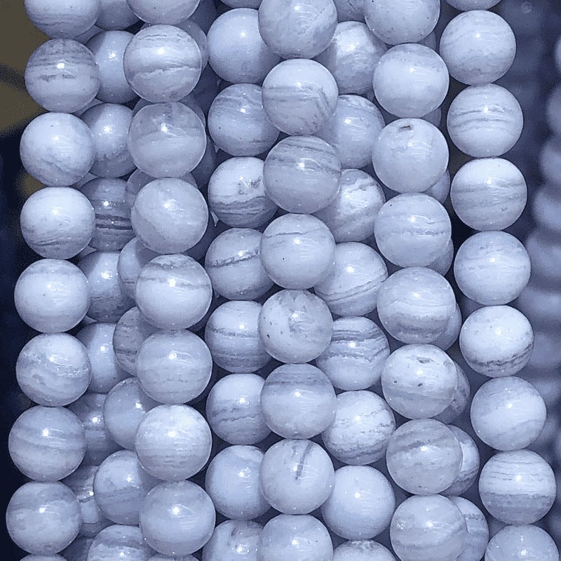 Natural Purple Agate Loose Beads Round Stone for DIY Jewelry Making - Image 4