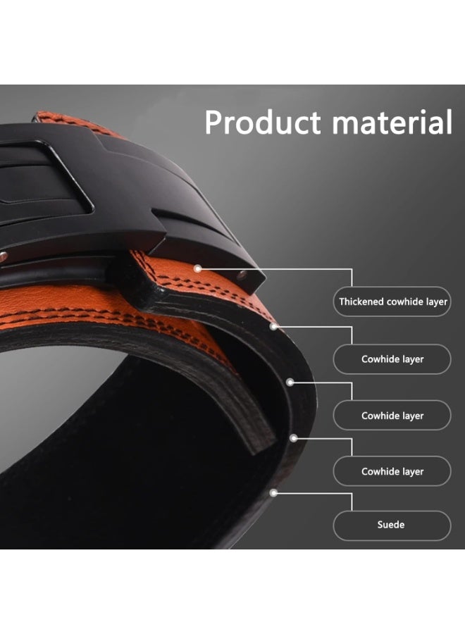 YelaJoy Powerlifting Belt,Cowhide Training Hard Pull Weight Belt,Padded Training Belt for Men and Women,Heavy Duty Back Support Belt for Powerlifting,Squats,Deadlifts,Strength Training - Image 3
