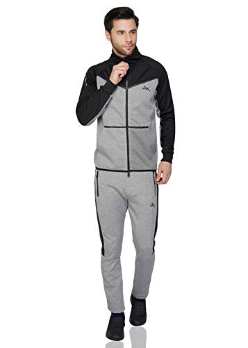 Vector X TS-Black-Sterling-XL Polyester Track Suit (Black and Grey) - Image 1