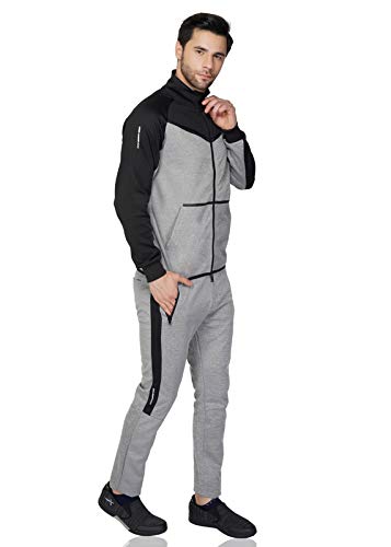 Vector X TS-Black-Sterling-XL Polyester Track Suit (Black and Grey) - Image 3