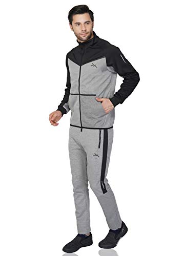 Vector X TS-Black-Sterling-XL Polyester Track Suit (Black and Grey) - Image 2