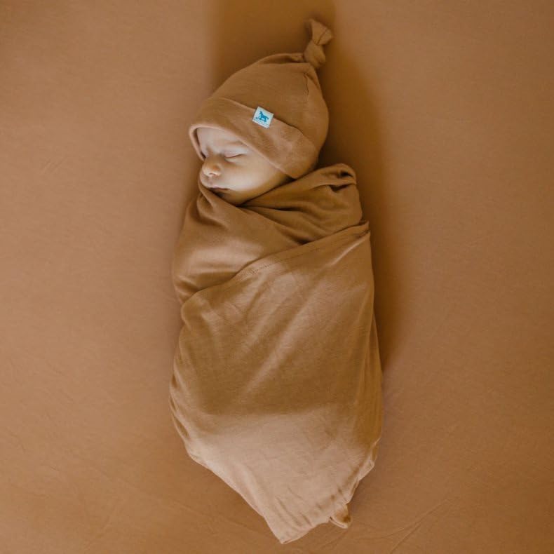 Little Unicorn Stretch Knit Crib Sheet - Terracotta - Image 3