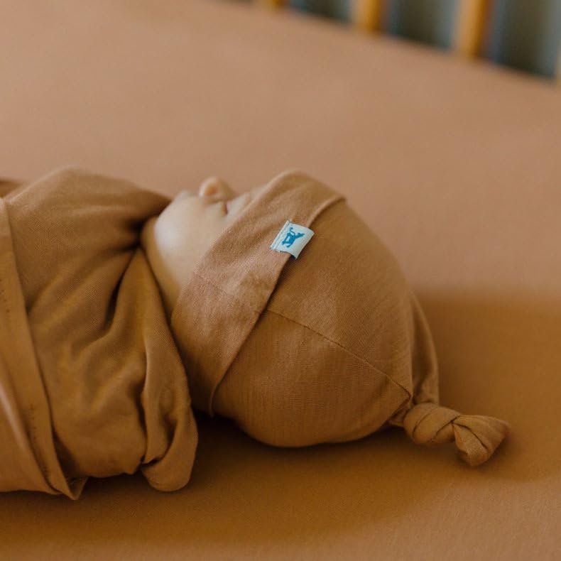 Little Unicorn Stretch Knit Crib Sheet - Terracotta - Image 4