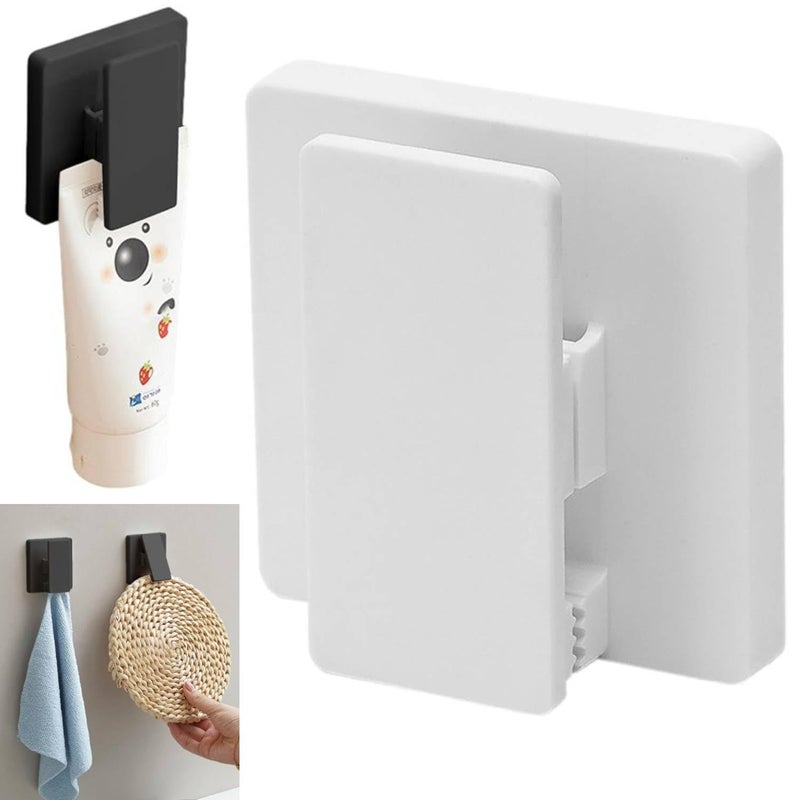 Prostuff.in® Multifunctional Wall Mounted Self Adhesive Wall Clips for Space Saving Toothpaste Facial Cleanser, Facial Towel Holder Wall Tapestry Clips for Home Bathroom Kitchen 1 Pcs Multicolor - Image 1