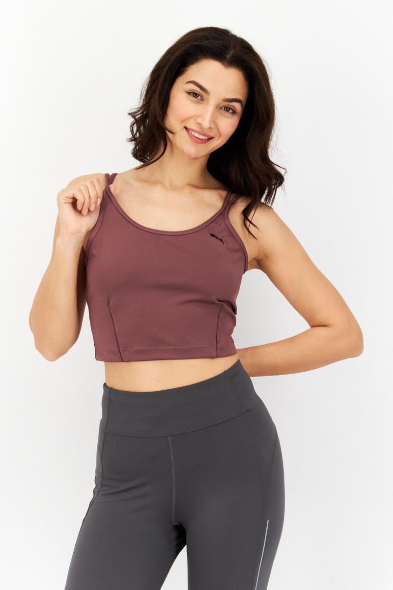 PUMA Women Sportswear Fit Sleeveless Training Tops, Mauve - Image 1