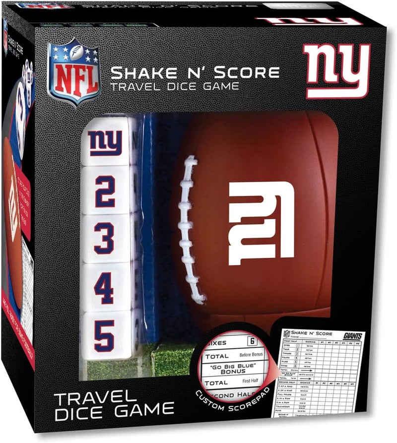 Master Pieces NFL Shake N' Score Travel Dice Game - Image 1